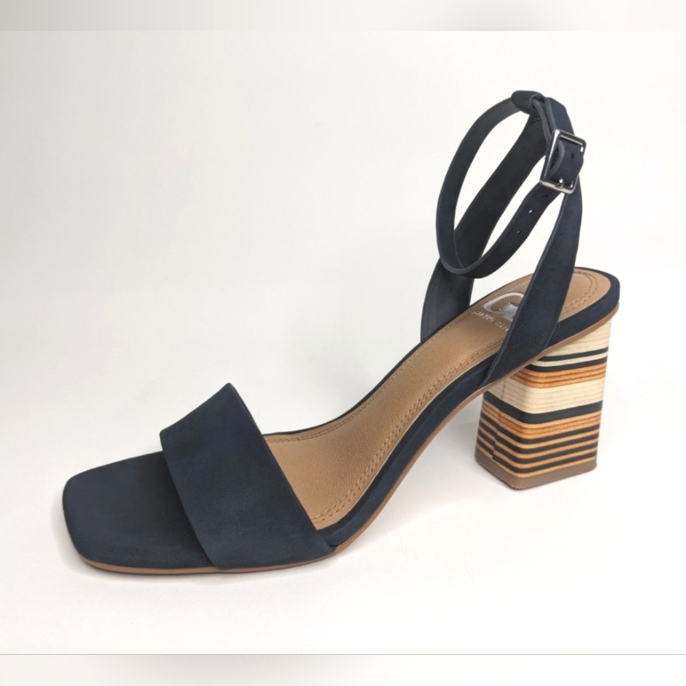 Gianni Bini Side Eye Block Heel Sandal Size 6.5